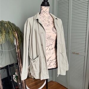 Zara Sage Green Jean Jacket